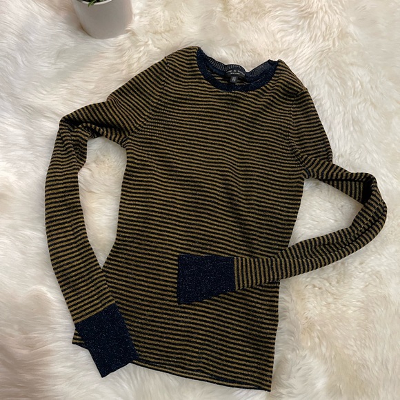 Rag & Bone Raina Metallic Thread Striped
Sweater in Blue Gold - XS gently used - Picture 11 of 13
